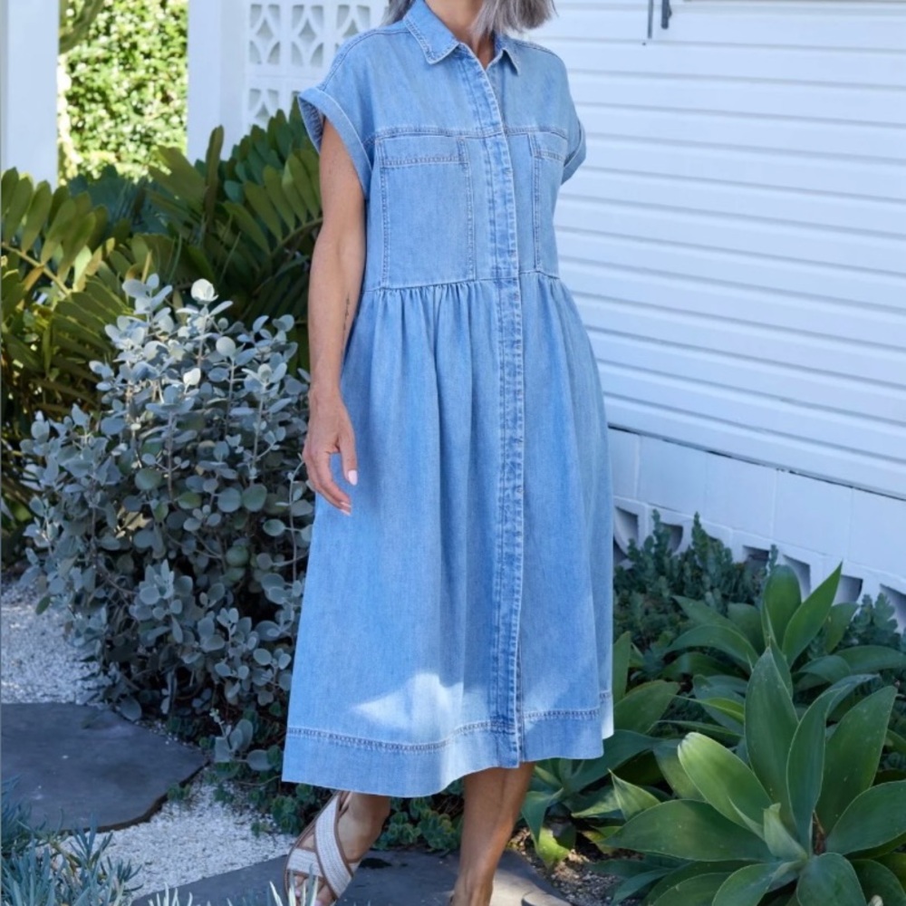 Maye the Label, Denim Midi Dress size L